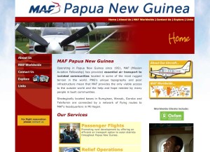 MAF Papua New Guinea website by Kaimanui